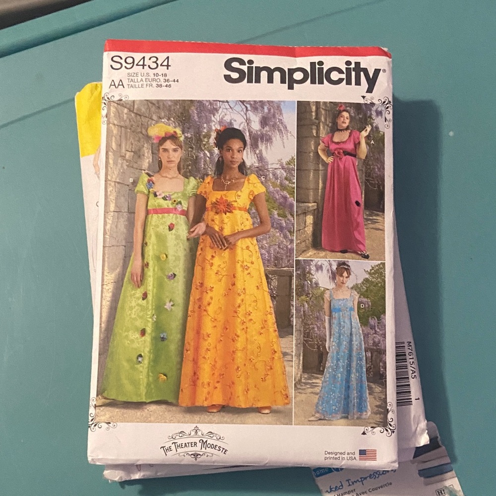 simplicity regency dress patterns